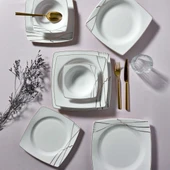 GÜRAL PORSELEN Caroline 54 Parça 12 Kişilik Yemek Takımı 6729 thumbnail 2