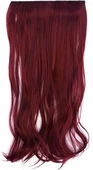 Caş Dekorasyon Isıya Dayanıklı Yarımay Çıt Çıt Saç - 39# - Şarap Kızıl - Dalgalı - 60 cm - 110 gr - 5