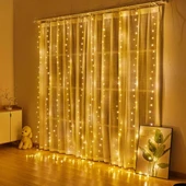 SGE TEKNOLOJİ 3x3 METRE 300 LED KUMANDALI LED PERDE IŞIĞI PERİ LED - 4
