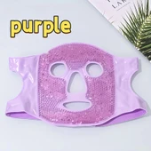 Terapi Jel Yüz Maskesi Soğuk Ve Sıcak Boncuklu Ayarlanabilir Maske (mor) - 2