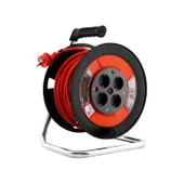 Plastik Makaralı Monofaze Uzatma Kablosu 3x2.5 mm 20 Metre Seyyar CCA Alüminyum Alaşım Kablo 4 Priz thumbnail 5