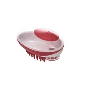 M-Pets Rubeaz Şampuan Hazneli Yıkama ve Masaj Fırçası Kırmızı 11,5x7,5 Cm - 1