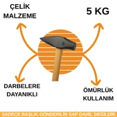 Beylini Balyoz Başlığı Çelik Uçlu Sivri Yassı Çift Taraflı Profesyonel Yıkım İnşaat Şantiye Sanayi Balyozu - 4
