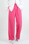 Tesettür Pantolon Double Mira Cepli Palazzo Pantolon Pembe - 4