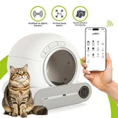 Wero Akıllı Karbon Filtre Kızılötesi ve Ağırlık Sensörlü Kapalı Otomatik Kedi Tuvaleti 52,5x58x54,3 Cm 65 Lt - 1
