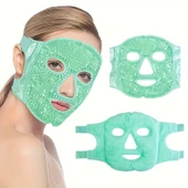 Terapi Jel Yüz Maskesi Soğuk Ve Sıcak Boncuklu Ayarlanabilir Maske (yeşil) - 1