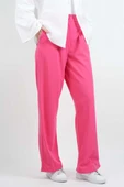 Tesettür Pantolon Double Mira Cepli Palazzo Pantolon Pembe - 1