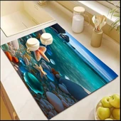 55 CM x 45 CM DENİZ YILDIZI TASARIMI TEZGAH ÜSTÜ BULAŞIK KURUTMA MATI BULAŞIKLIK KURUTMA ÖRTÜSÜ - 2