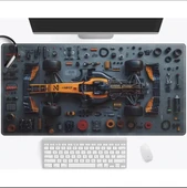 70X30 CM FORMULA YARIŞ ARABASI TASARIMI KAYDIRMAZ TABAN SPEED YÜZEY OYUNCU MOUSE PAD GAMİNG thumbnail 1