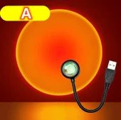 SGE TEKNOLOJİ USB LED GÜN BATIMI PROJEKTÖR LAMBASI FOTOĞRAF ÇEKİM IŞIĞI DEKORATİF IŞIK - 1