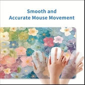 70X30 CM RENKLİ ÇİÇEKLER TEMALI KAYDIRMAZ TABAN SPEED YÜZEY OYUNCU MOUSE PAD GAMİNG - 5
