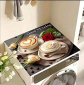 55 CM x 45 CM LATTE KAHVE TASARIMI TEZGAH ÜSTÜ BULAŞIK KURUTMA MATI BULAŞIKLIK KURUTMA ÖRTÜSÜ - 3