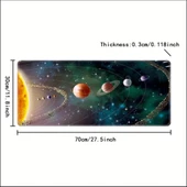 70X30 CM GÜNEŞ SİSTEMİ TEMALI KAYDIRMAZ TABAN SPEED YÜZEY OYUNCU MOUSE PAD GAMİNG - 4
