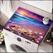 55 CM x 45 CM OKYANUS ESİNTİSİ TASARIMI TEZGAH ÜSTÜ BULAŞIK KURUTMA MATI BULAŞIKLIK KURUTMA ÖRTÜSÜ - 4