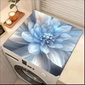 55 CM x 45 CM MAVİ İNCİ ÇİÇEK DESENLİ TEZGAH ÜSTÜ BULAŞIK KURUTMA MATI BULAŞIKLIK KURUTMA ÖRTÜSÜ - 4