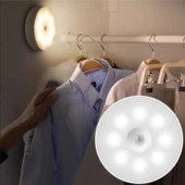 sgeteknoloji Hareket Sensörlü 16 LED 2 RENK 5 MODLU BEYAZ VE GÜN IŞIĞI Hareket Sensörlü type-c şarjlı Led Lamba Koridor Dolap İçi. thumbnail 2