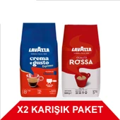 Lavazza Crema e Gusto Classico + Qualita Rossa Çekirdek Kahve (1000gr) 2'Li Paket - 1