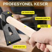 Beylini 500 GR Çelik Keser Ekonomik Dayanıklı Odun Bahçe Ot Çift Yönlü Ahşap Ergonomik Saplı Profesyonel - 2