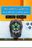 Akıllı Telefonlar için Telefon Soğutucu Cep Telefonu Radyatör Soğutucu, LED Sıcaklık Göstergeli - 2
