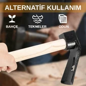 Beylini 500 GR Çelik Keser Ekonomik Dayanıklı Odun Bahçe Ot Çift Yönlü Ahşap Ergonomik Saplı Profesyonel - 3