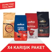 Lavazza Qualita Oro + Crema e Gusto Classico + Qualita Rossa + Espresso Barista Gran Crema Çekirdek Kahve (1000gr) 4'Lü Paket - 1