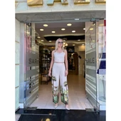 BASKILI KETEN KUMAŞ BLUZ thumbnail 5