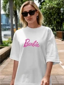 Kadın Baskılı Oversize T-shirt - Beyaz thumbnail 1