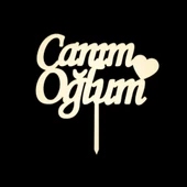 Canım Oğlum Altın Pleksi Pasta Süsü - 1