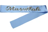 Maşallah Yazılı Kuşak Mavi Üzeri Gümüş - 1