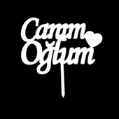Canım Oğlum Gümüş Pleksi Pasta Süsü - 1