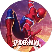 Spiderman Yuvarlak Pasta Yenilebilir Resim Baskı 20 cm - 1