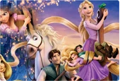 Rapunzel Tayfa Dikdörtgen Pasta Yenilebilir Resim Baskı 28*19 cm - 1