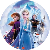 Frozen Yuvarlak Pasta Yenilebilir Resim Baskı 20 cm - 1
