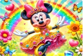 Minnie Mouse Dikdörtgen Pasta Yenilebilir Resim Baskı 28*19 cm - 1