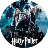 Hary Potter Yuvarlak Pasta Yenilebilir Resim Baskı 20 cm - 1