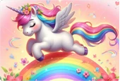 Unicorn Dikdörtgen Pasta Yenilebilir Resim Baskı 28*19 cm - 1