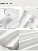 AICG Ön Arka Baskılı Bisiklet Yaka Kadın Oversize Bisiklet Yaka T-shirt - Beyaz - 5