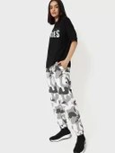 Kadın Baskılı Oversize T-shirt - Siyah - 2