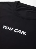 Kadın Baskılı Oversize T-shirt - Siyah thumbnail 4