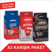 Lavazza Crema e Gusto + Qualita Rossa + Espresso Classico Italiano Filtre Kahve (250gr) 3'Lü Paket - 1