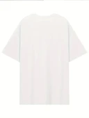 [Günlük T-Shirt] Hafif Kadın Günlük T-Shirt | Bol Kesim, Kısa Kollu, Yuvarlak Yaka, Eğlenceli Karikatür Ayı ve "Umrumda - 4