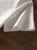 Brooklyn Harf Baskılı Düşük Omuzlu T-shirt, Rahat Kısa Kollu Bol T-shirt, Kadın Giyim - Beyaz thumbnail 3