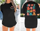 Kadın Bisiklet Yaka Kısa Kol Baskılı T-shirt - Siyah thumbnail 1