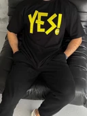 Unisex Nakış İşlemeli T-Shirt - Siyah thumbnail 2