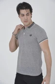Erkek Yakalı Slim Fit Dokuma T-Shirt - Beyaz thumbnail 1
