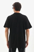 Unisex Oversize Kolye Dahil T-Shirt - Siyah - 6