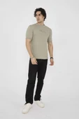 Unisex Bisiklet Yaka Slim fit T-Shirt- Açık Yeşil - 5