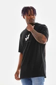 Unisex Baskılı Oversize T-Shirt - Siyah thumbnail 6