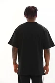 Unisex Oversize Kolye Dahil T-Shirt - Siyah - 6