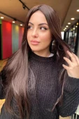 Caş Dekorasyon Kahverengi Düz Tepelik Peruk - 2